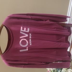 XL VICTORIA SECRET Sport purple tee with long sleeve